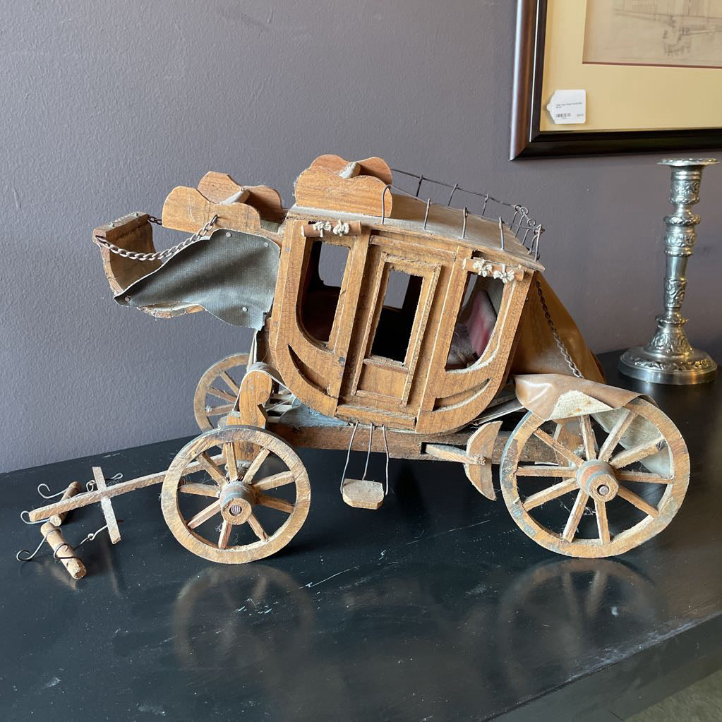 Vintage Wooden Model Stage Coach UNIQUE FINDS