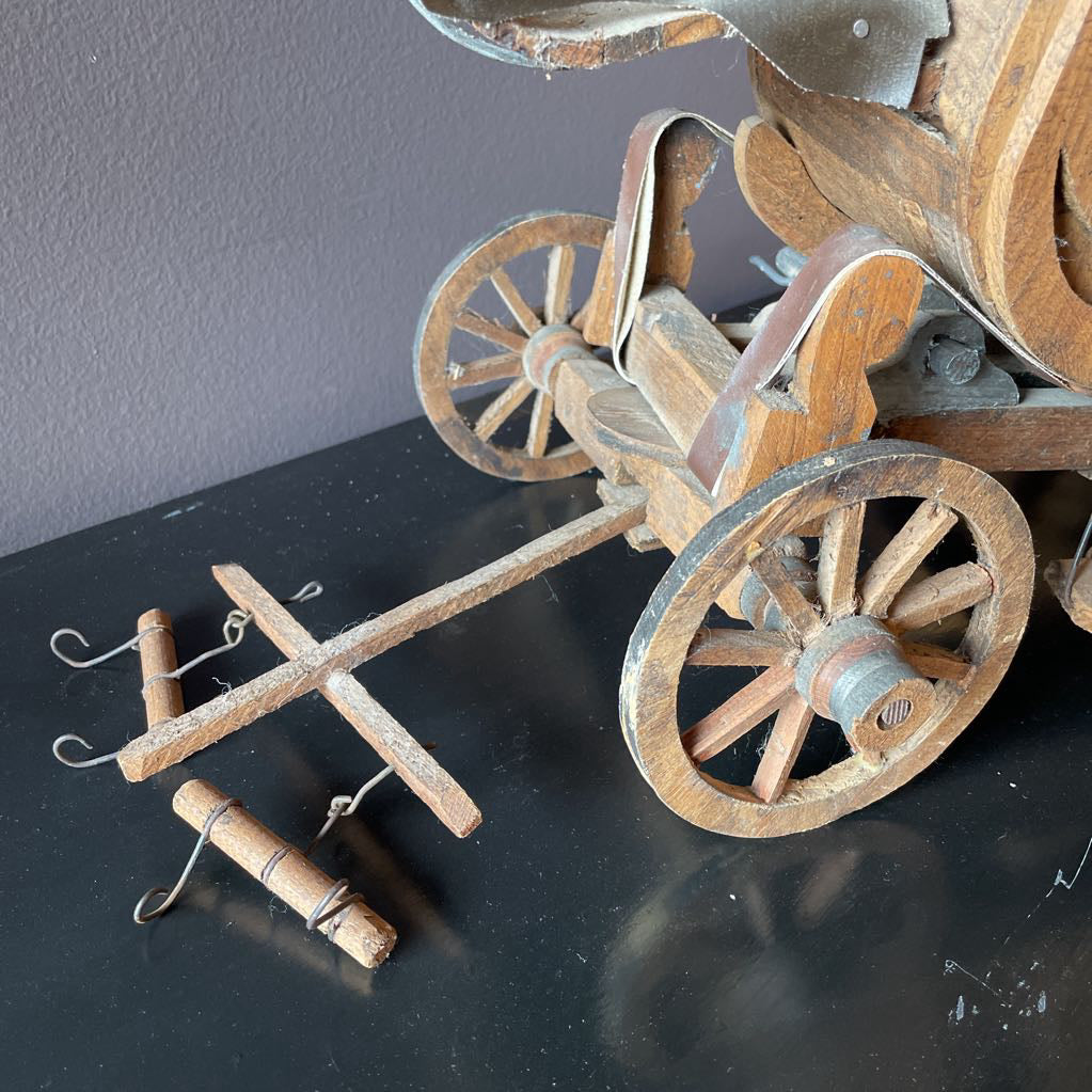 Vintage Wooden Model Stage Coach UNIQUE FINDS