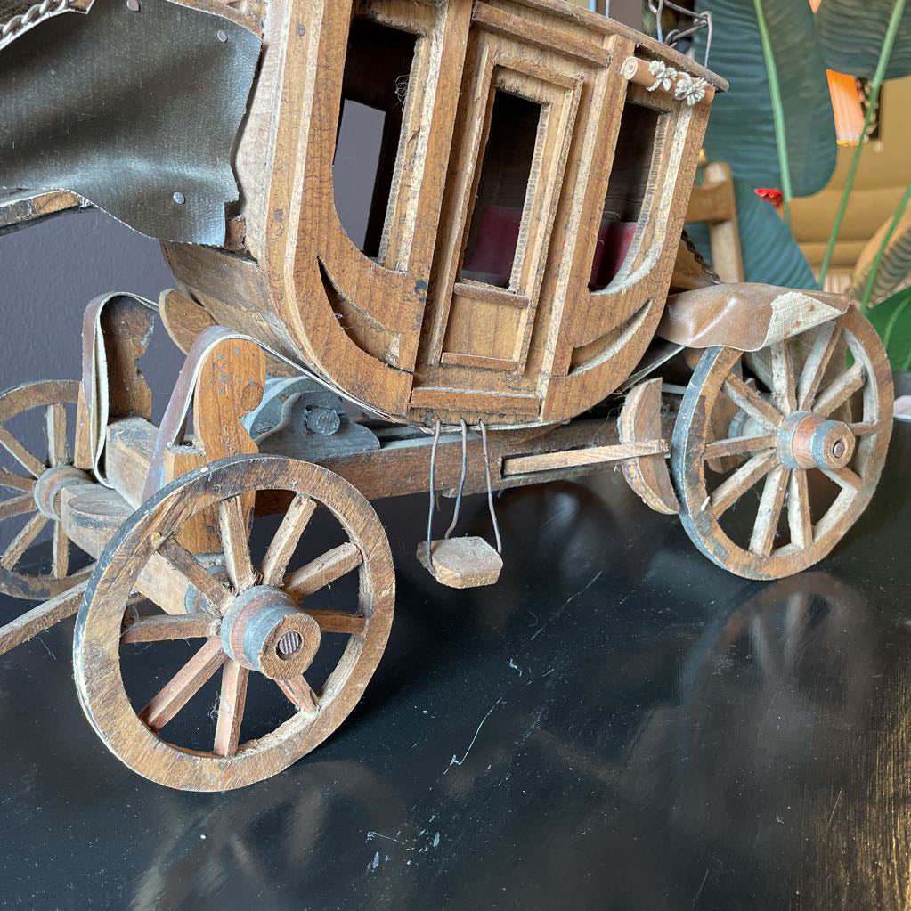 Vintage Wooden Model Stage Coach UNIQUE FINDS