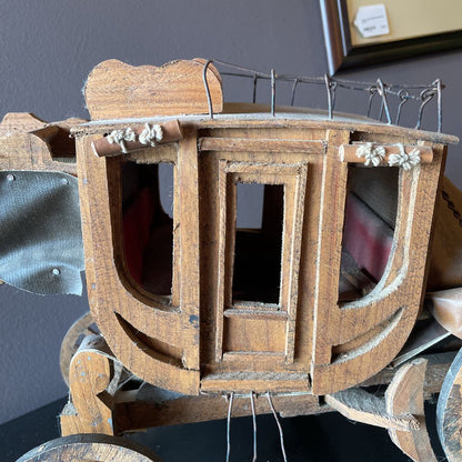 Vintage Wooden Model Stage Coach UNIQUE FINDS