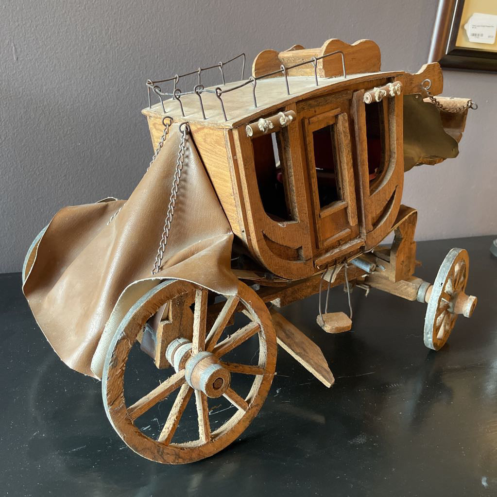 Vintage Wooden Model Stage Coach UNIQUE FINDS