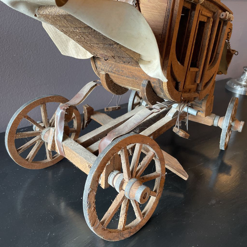 Vintage Wooden Model Stage Coach UNIQUE FINDS