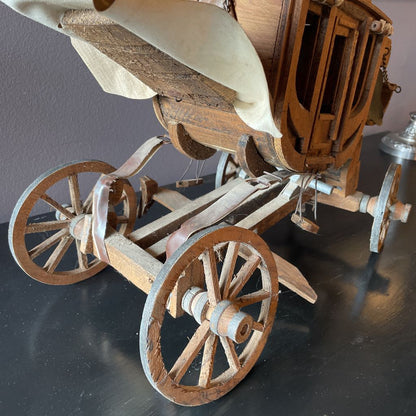Vintage Wooden Model Stage Coach UNIQUE FINDS