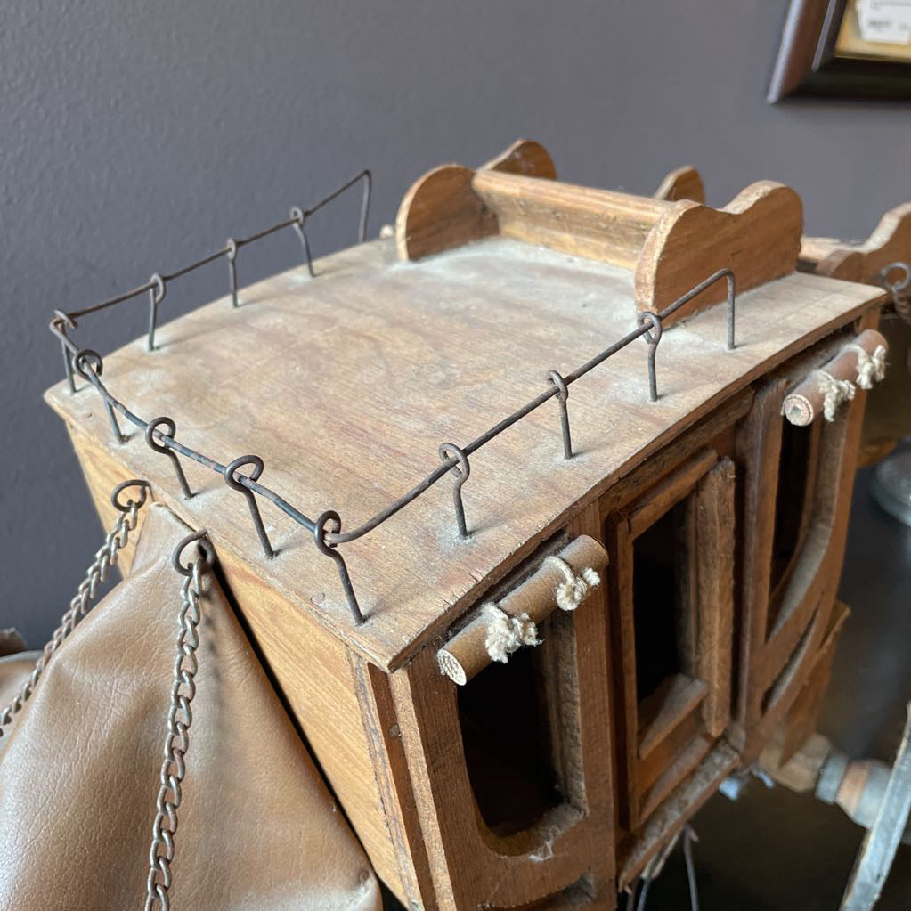 Vintage Wooden Model Stage Coach UNIQUE FINDS