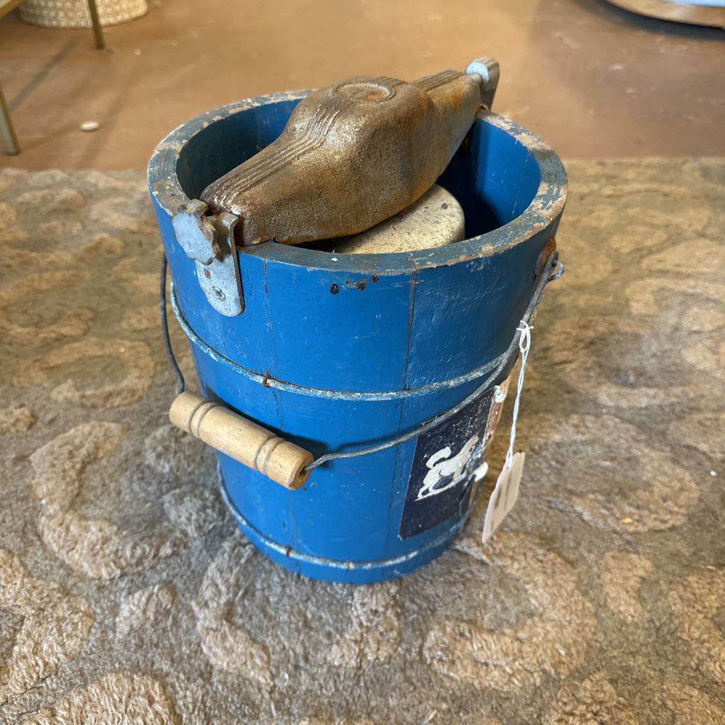 Vintage Blue Husky Freezer Ice Cream Maker UNIQUE FINDS