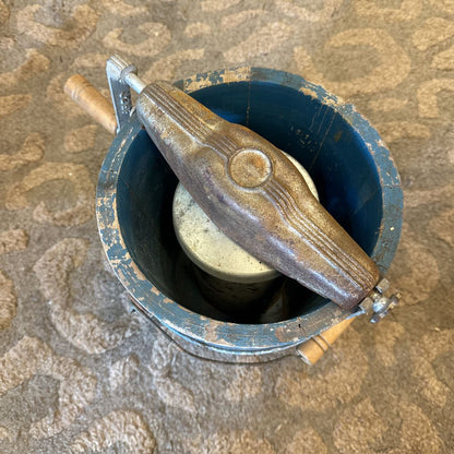 Vintage Blue Husky Freezer Ice Cream Maker UNIQUE FINDS