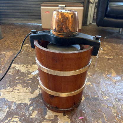 Vintage Wooden Electric Ice Cream Maker (Working Motor) UNIQUE FINDS