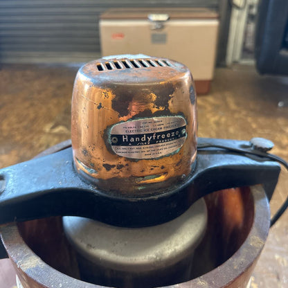 Vintage Wooden Electric Ice Cream Maker (Working Motor) UNIQUE FINDS