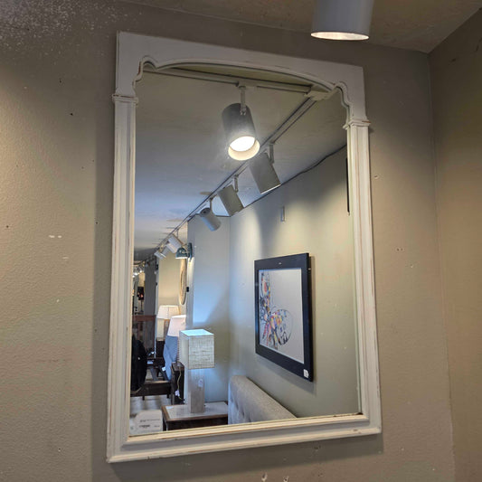 Distressed White Provencial Style Mirror