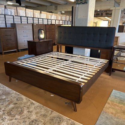 MC Walnut King Bed Frame
