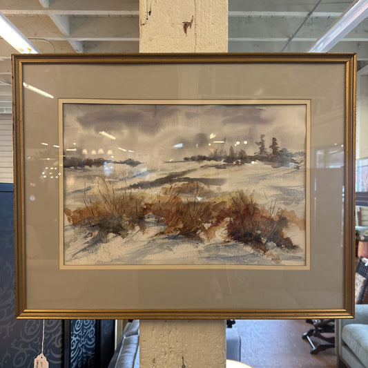 Original Winter Water Color Scene ART
