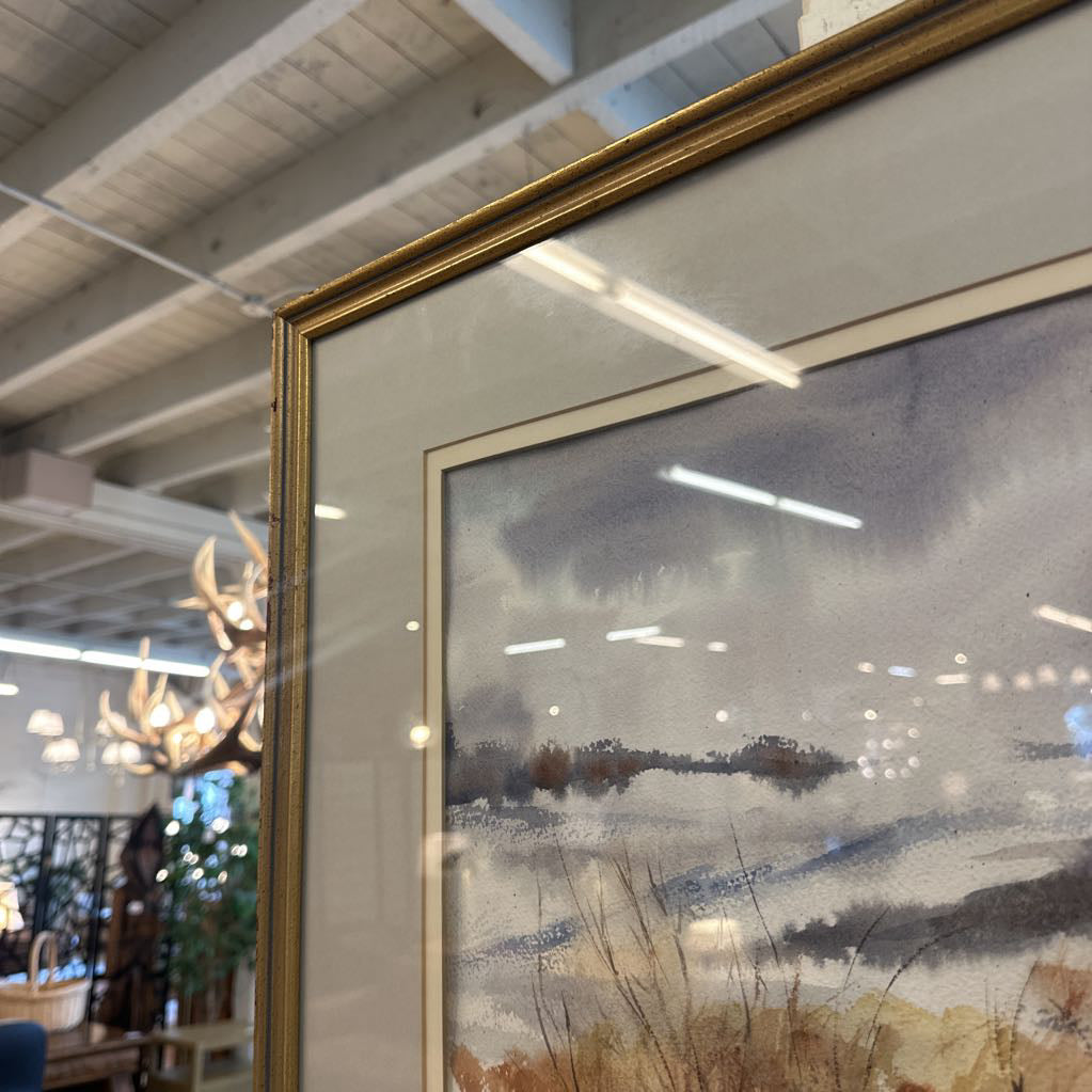 Original Winter Water Color Scene ART