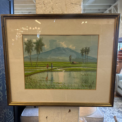 Original Water Color Farm Scene #1 ART