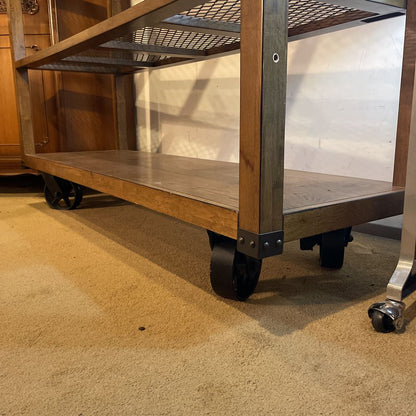 Fine Mesh 4 Shelf Wheeled Shelving