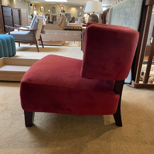 SITCOM Merlot Microfiber Slipper Chair