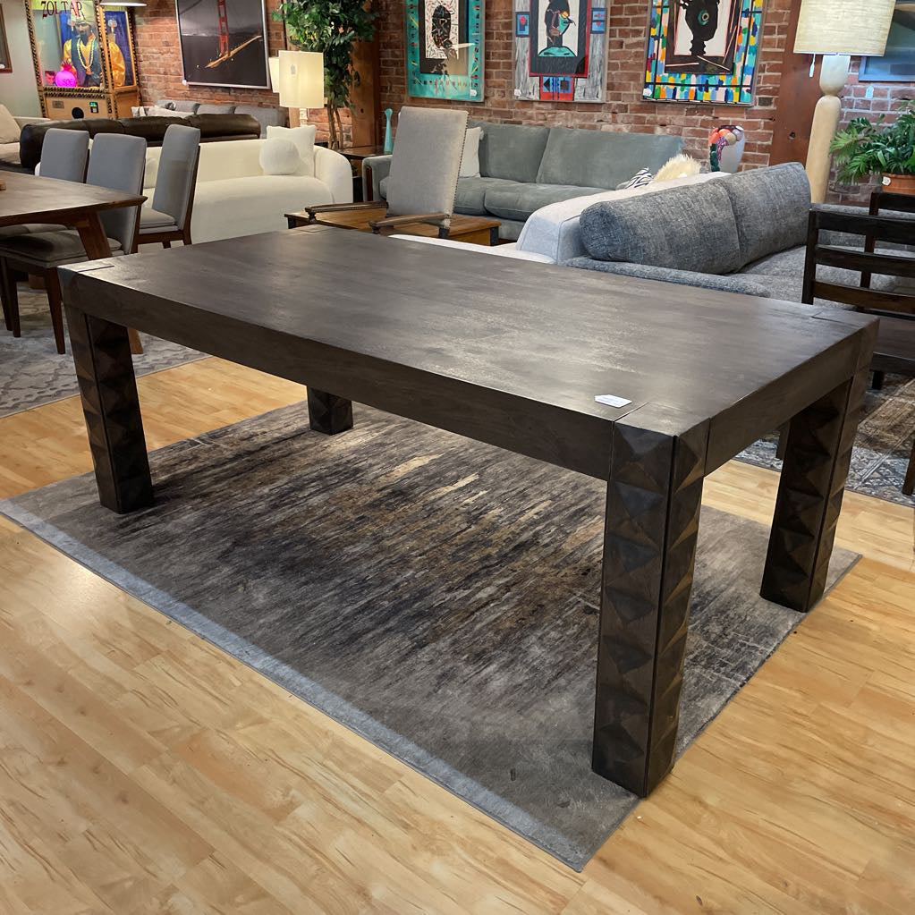 Diamond Patterned Grey Wood Dining Table C DINING TABLES