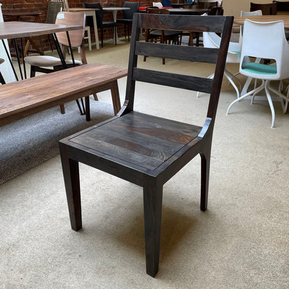 Dark Shesham Ladder Back Dining Chair C DINING CHAIRS