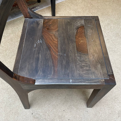 Dark Shesham Ladder Back Dining Chair C DINING CHAIRS