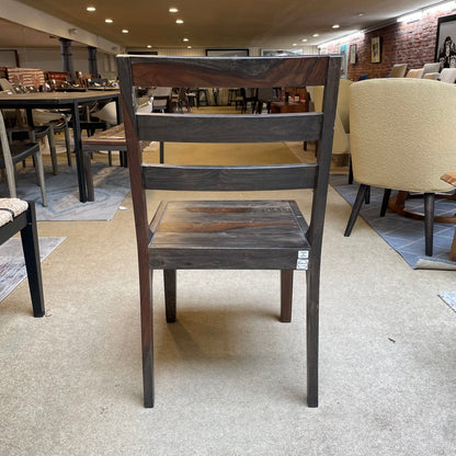 Dark Shesham Ladder Back Dining Chair C DINING CHAIRS