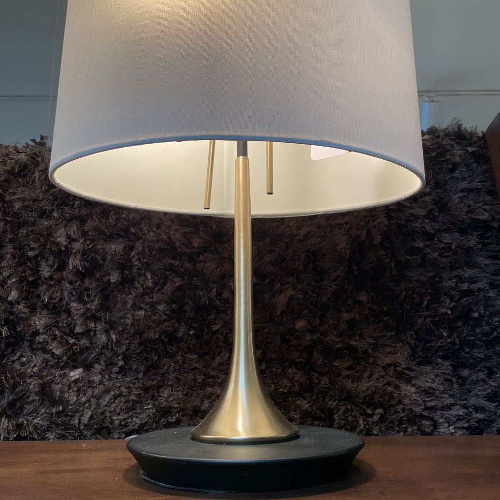 Black & Brass Double Bulb Table Lamp LAMPS