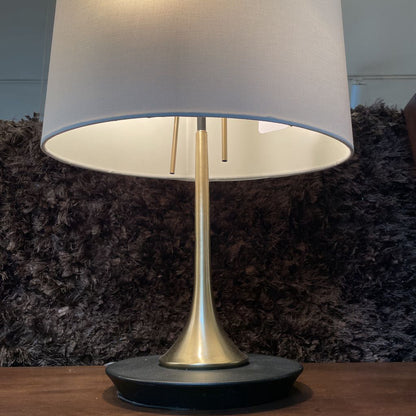 Black & Brass Double Bulb Table Lamp LAMPS