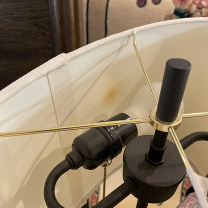 Black & Brass Double Bulb Table Lamp LAMPS