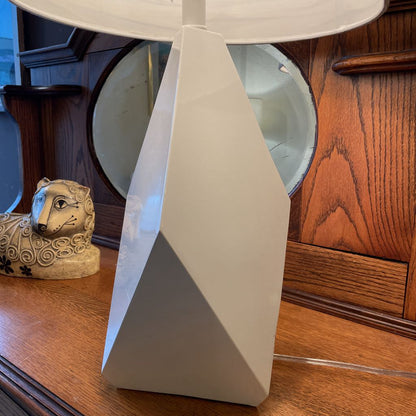 White Geometric Table Lamp LAMPS