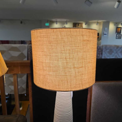Bone Stripe Textured Tall Table Lamp