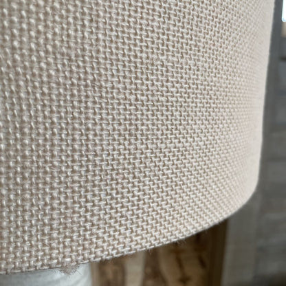 Bone Stripe Textured Tall Table Lamp