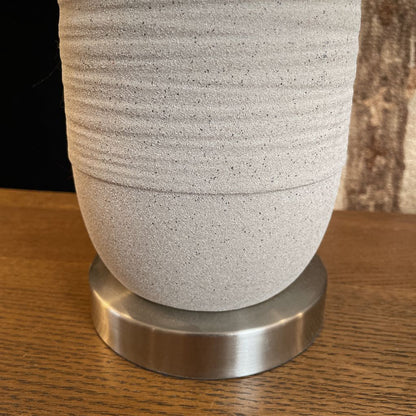 Bone Stripe Textured Tall Table Lamp LAMPS