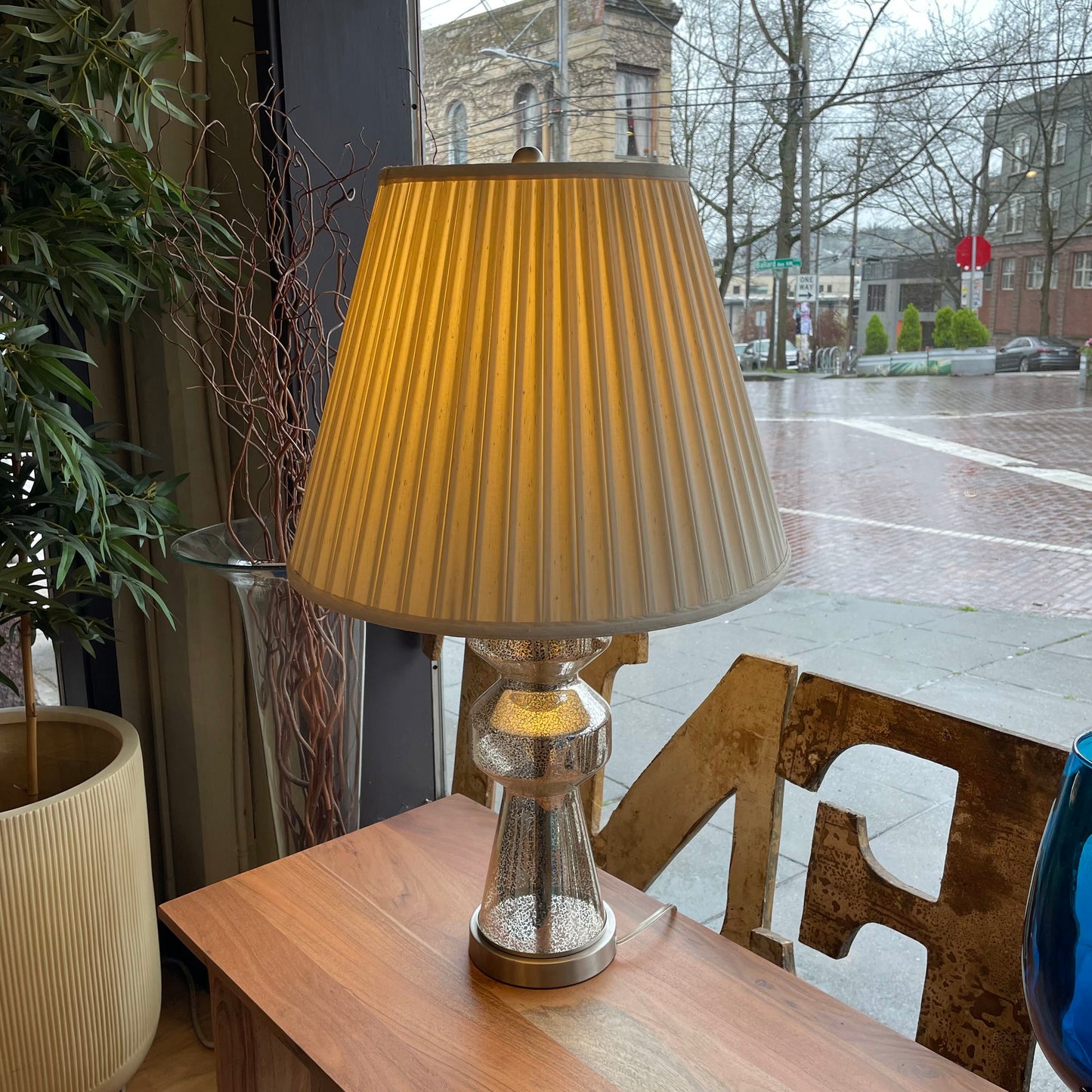 Silver Gold Crackle Table Lamp LAMPS