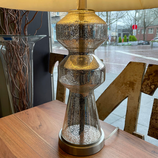 Silver Gold Crackle Table Lamp