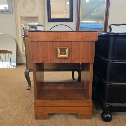 Square Pull MCM 1 Drawer Nightstand