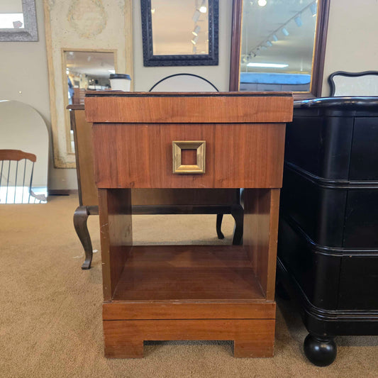 Square Pull MCM 1 Drawer Nightstand