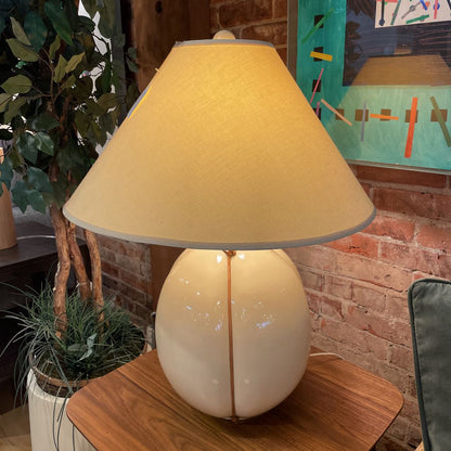 Cream Bulgey Table Lamp