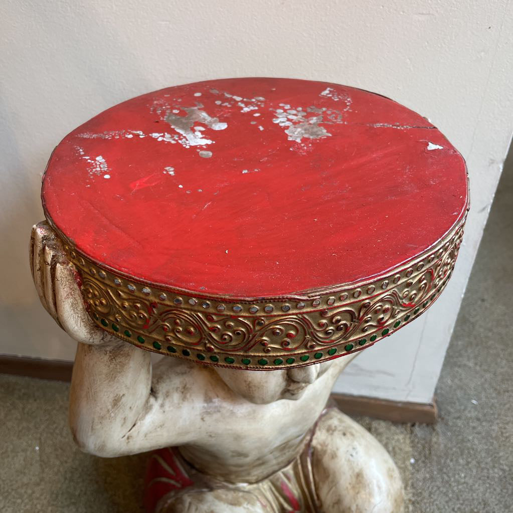 Kid Working as a Plant Stand C SIDE TABLES