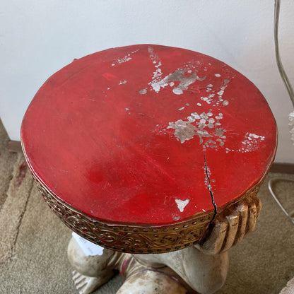 Kid Working as a Plant Stand C SIDE TABLES