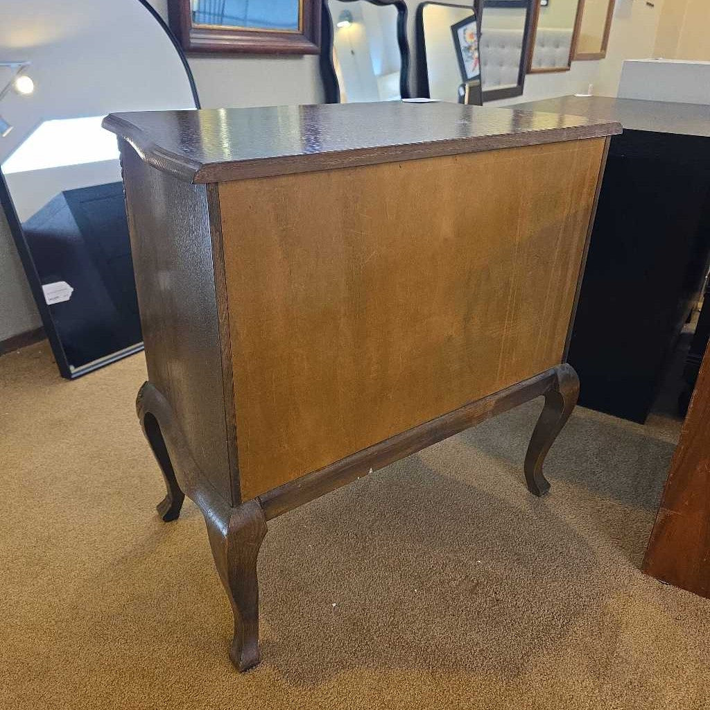 MC Three Sort of Carved Drawers Nightstand