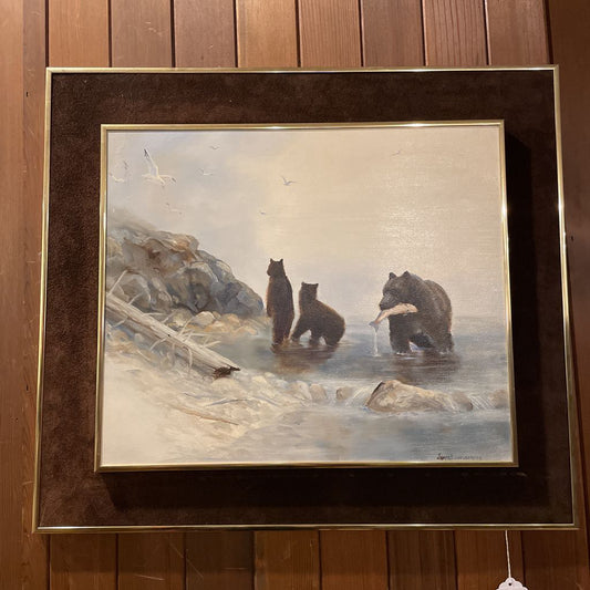 Bears Hunting Salmon Art ART