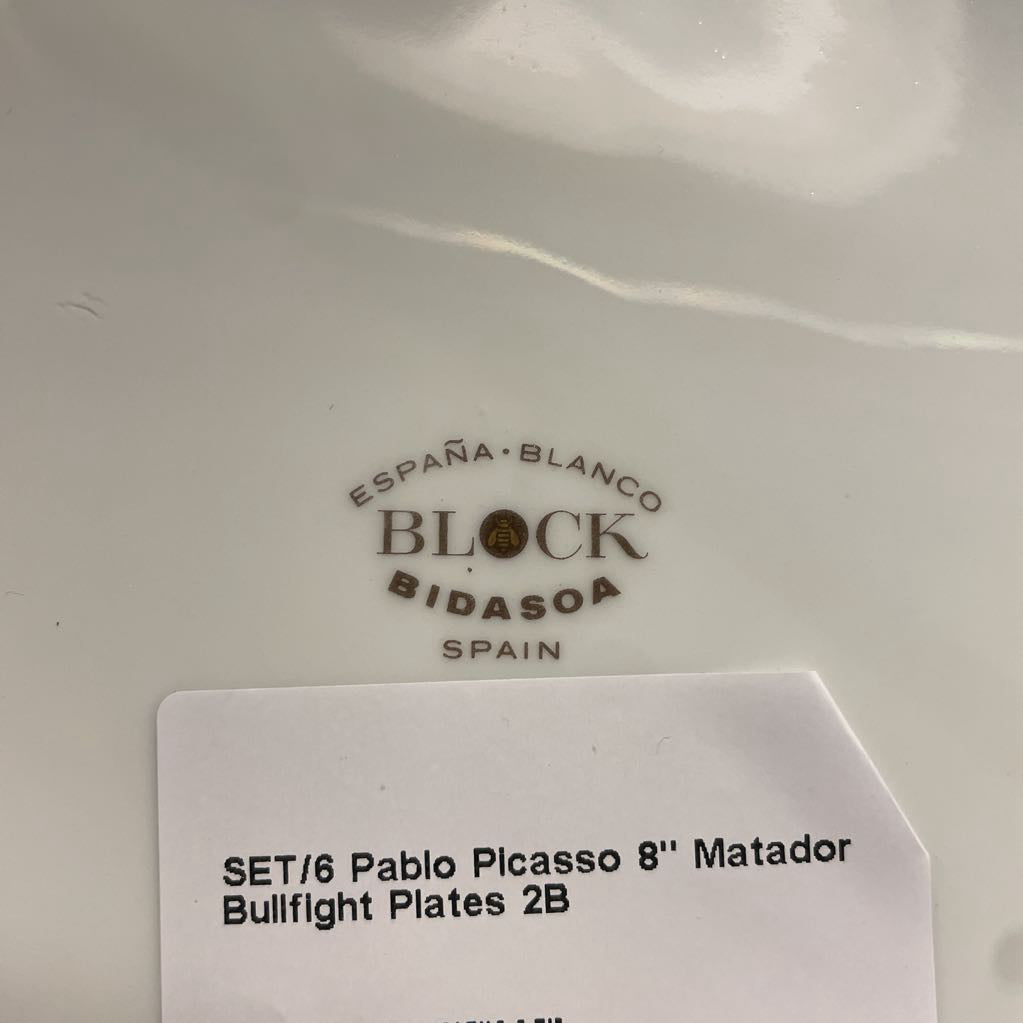 Set of 6 Pablo Picasso "Toros y Toreros" Plates UNIQUE FINDS