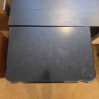 Black Provencial Style 3 Drawer Nightstand