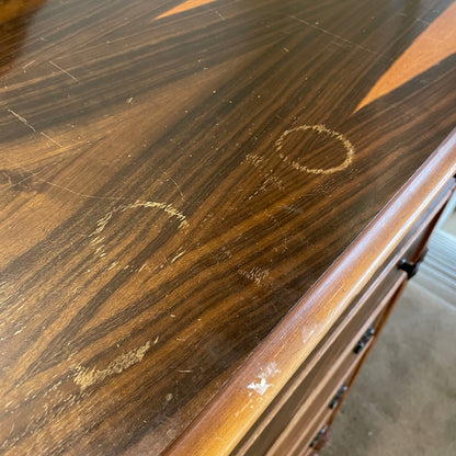 Vintage Art Deco Diamond 5 Drawer Chest