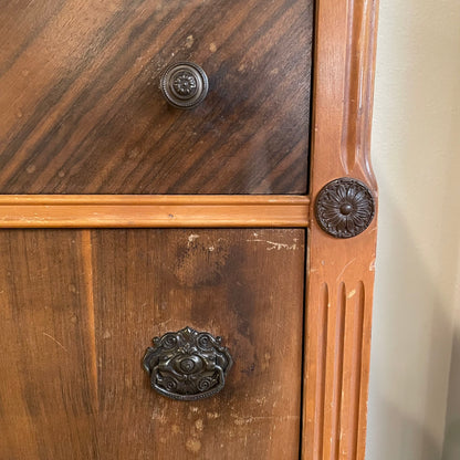 Vintage Art Deco Diamond 5 Drawer Chest