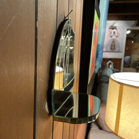 Mirrored Vintage Sailboat Bookend/Shelf SET OF 2