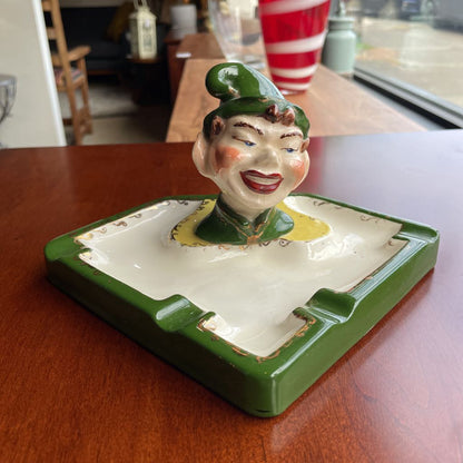 Vintage Fabulously Creepy Elf Head Vintage Ashtray UNIQUE FINDS