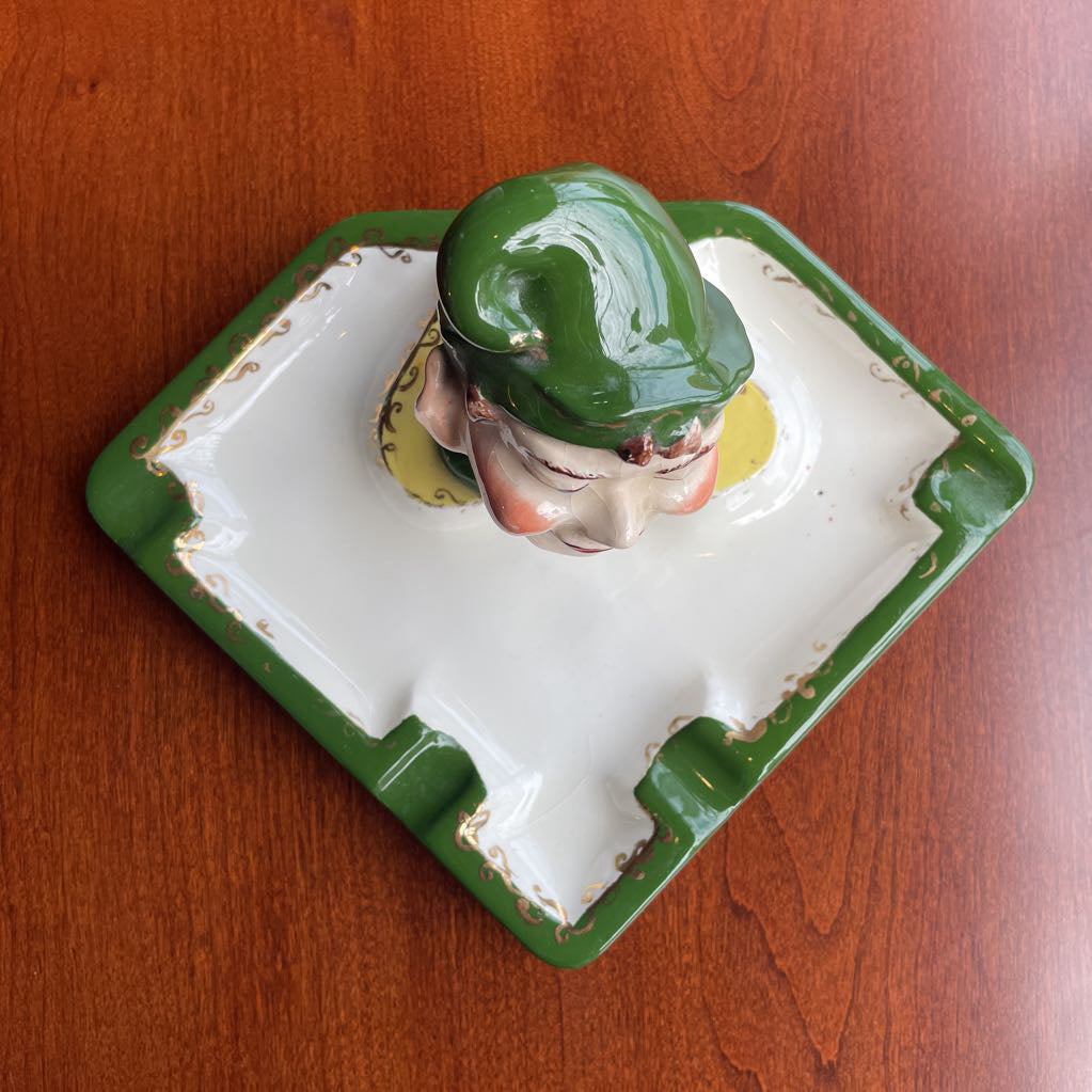 Vintage Fabulously Creepy Elf Head Vintage Ashtray UNIQUE FINDS