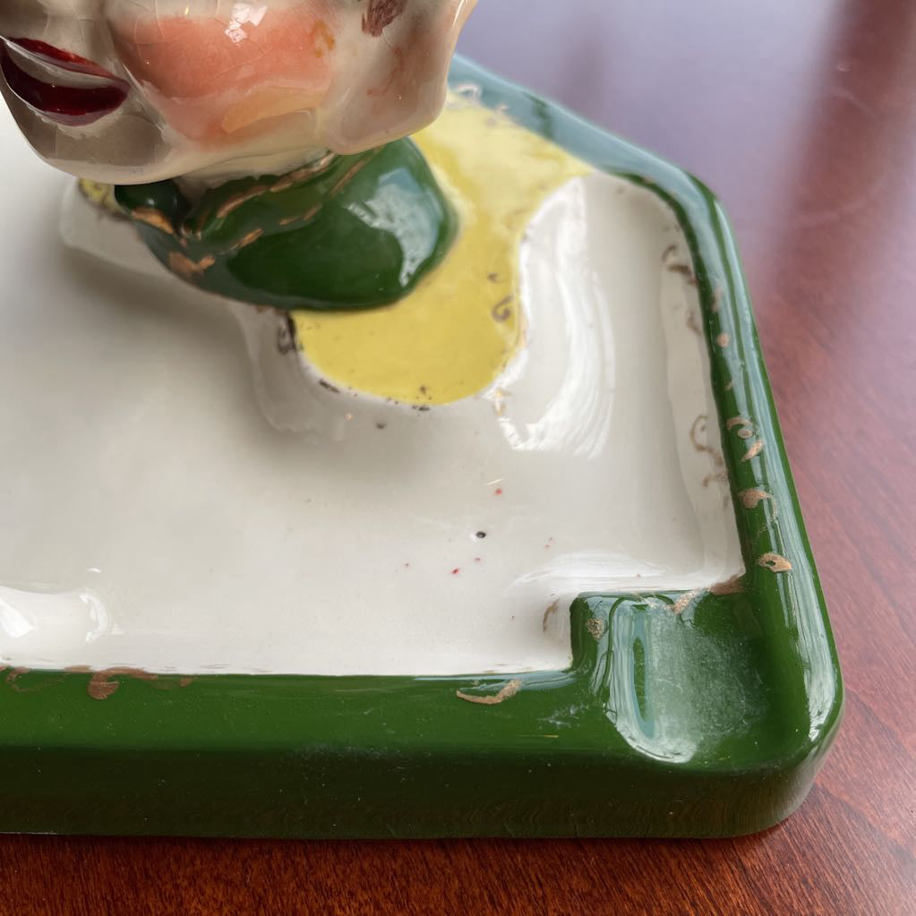 Vintage Fabulously Creepy Elf Head Vintage Ashtray UNIQUE FINDS