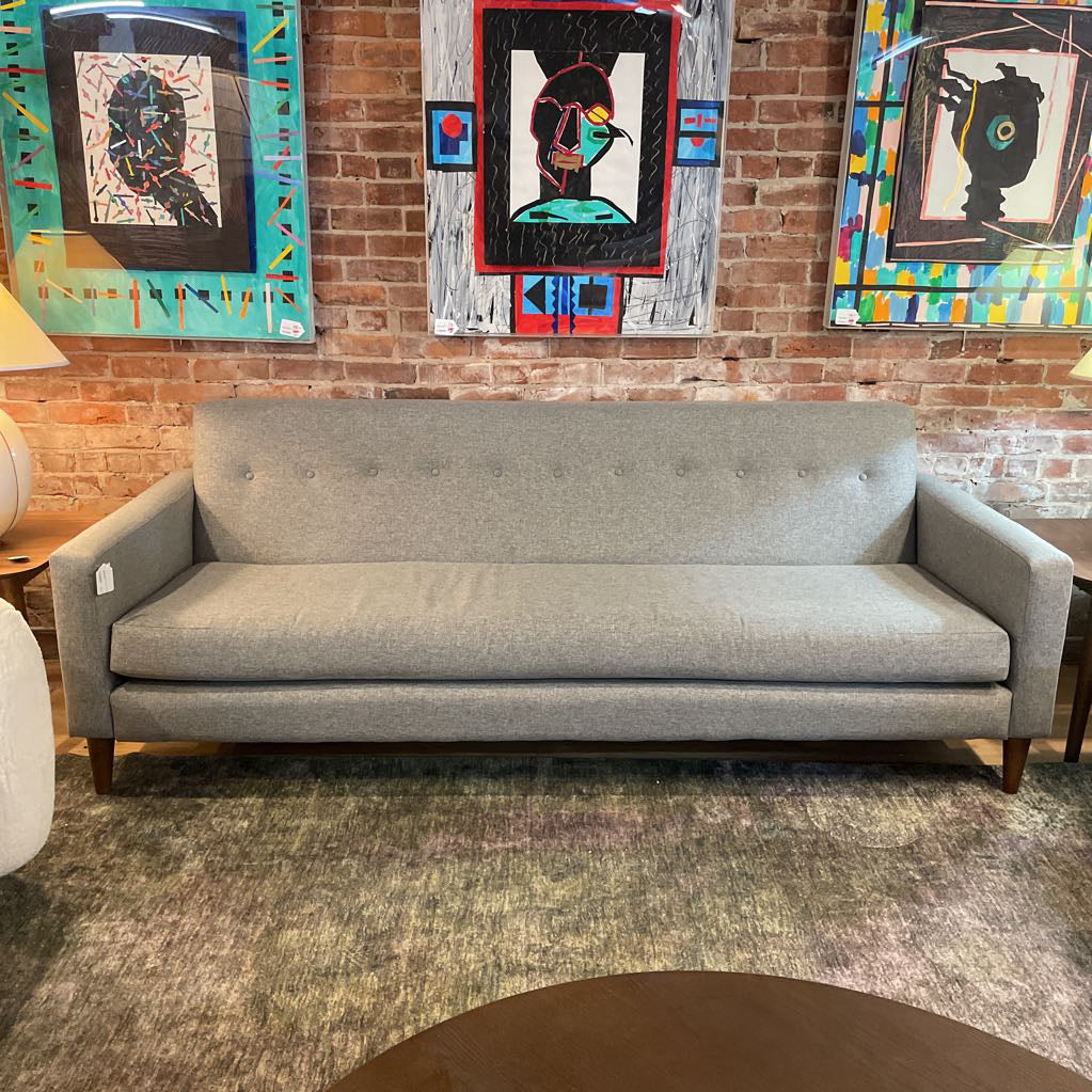 Joybird Klover Stone Grey Tufted Back Sofa