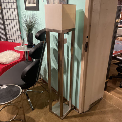 Silver Base Square Column Floor Lamp LAMPS