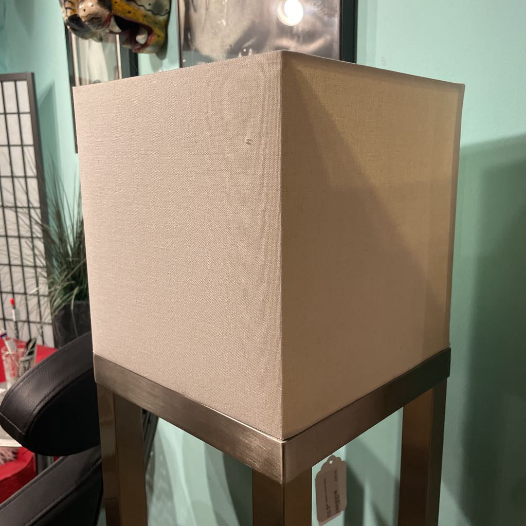 Silver Base Square Column Floor Lamp LAMPS